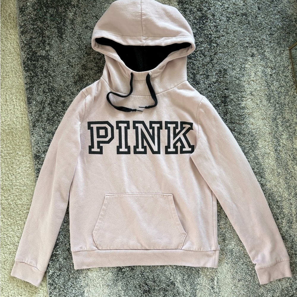 PINK Victoria's Secret Blush and Black Hoodie